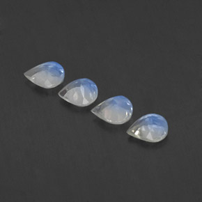 Gemas de piedra de luna arcoíris blanco natural de  ct, en forma de pera, transparente