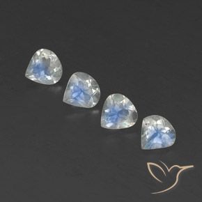 1.56ctw Natural Blanco azulado Piedra lunar arcoíris, En forma de pera, Transparente