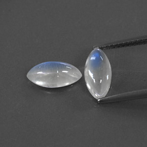 Gemas de piedra de luna arcoíris blanco natural de  ct, marquesa, transparente
