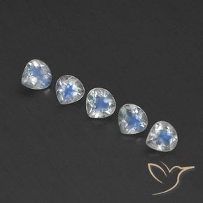 Gemas de Piedra lunar arcoíris Blanco azulado natural de 1.52 ct, En forma de pera, Transparente