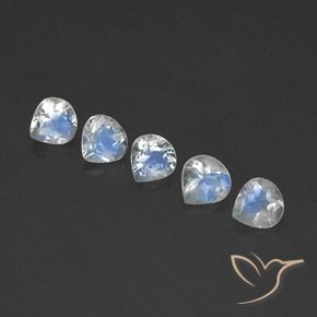 Gemas de Piedra lunar arcoíris Blanco azulado natural de 1.82 ct, En forma de pera, Transparente