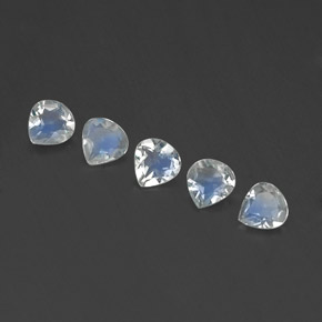 Gemas de piedra de luna arcoíris blanco natural de 1,17 ct, en forma de pera, transparente