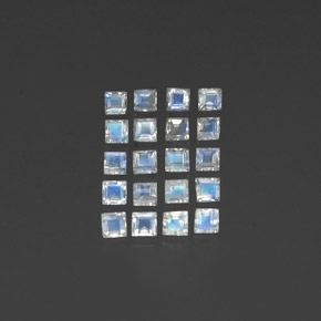 Gemas de piedra de luna arcoíris blanco natural de 2,68 ct, transparente, transparente / translúcido