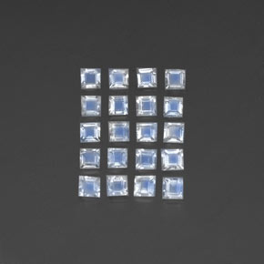 Gemas de piedra de luna arcoíris blanco natural de 2,44 ct, transparente, transparente / translúcido
