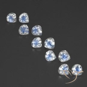 3.77ctw Natural Blanco azulado Piedra lunar arcoíris, En forma de pera, Transparente