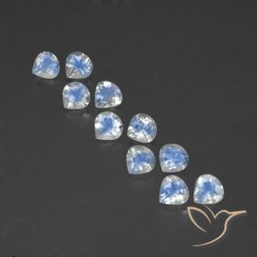 4.05ctw Natural Blanco azulado Piedra lunar arcoíris, En forma de pera, Transparente
