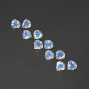 Gemas de piedra de luna arcoíris blanco natural de  ct, en forma de pera, transparente