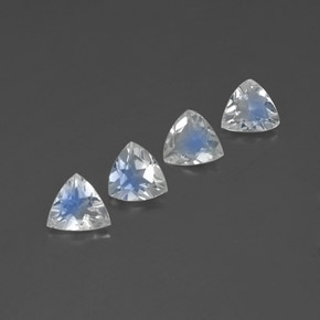 Gemas de piedra de luna arcoíris blanco natural de  ct, trillón, transparente