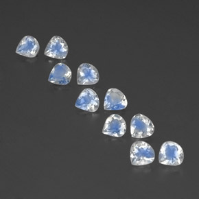 Gemas de piedra de luna arcoíris blanco natural de  ct, en forma de pera, transparente