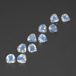 Gemas de piedra de luna arcoíris blanco natural de  ct, en forma de pera, transparente