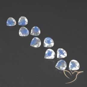 3.13ctw Natural Blanco azulado Piedra lunar arcoíris, En forma de pera, Transparente