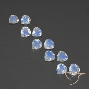 3.16ctw Natural Blanco azulado Piedra lunar arcoíris, En forma de pera, Transparente