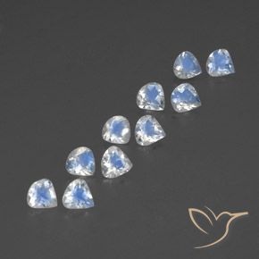 Gemas de Piedra lunar arcoíris Blanco azulado natural de 3.18 ct, En forma de pera, Transparente