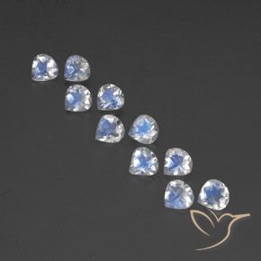 3.48ctw Natural Blanco azulado Piedra lunar arcoíris, En forma de pera, Transparente