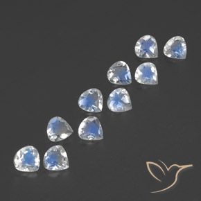 Gemas de Piedra lunar arcoíris Blanco azulado natural de 2.82 ct, En forma de pera, Transparente