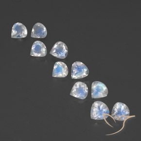 3.37ctw Natural Blanco azulado Piedra lunar arcoíris, En forma de pera, Transparente