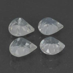 Gemas de piedra de luna arcoíris blanco natural de 1,45 ct, en forma de pera, transparente