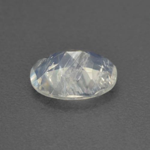 Piedra de luna arcoíris blanco natural de 0,92 ct, corte óvalo, transparente