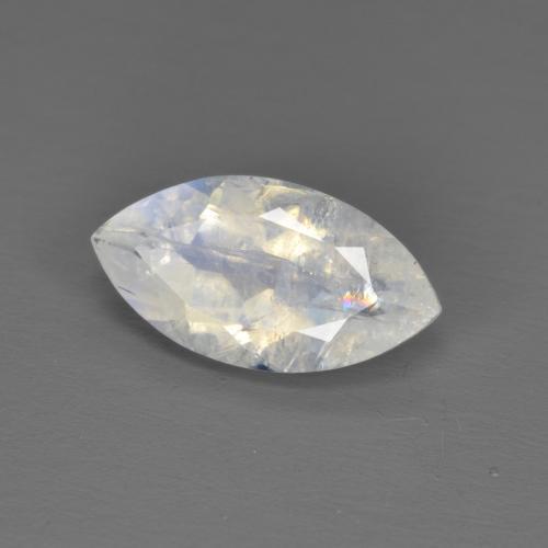 Piedra de luna arcoíris blanco natural de 1,79 ct, marquesa, transparente