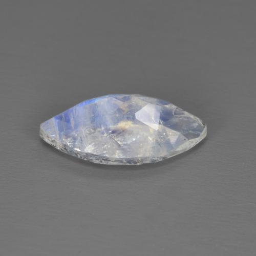 Piedra de luna arcoíris blanco natural de 1,79 ct, marquesa, transparente