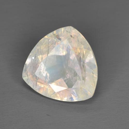 Piedra lunar arcoíris Blanco multicolor natural de 1.96 ct, Trillón, Transparente