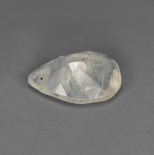 Piedra de luna arcoíris blanco natural de 1,49 ct, en forma de pera, translúcido
