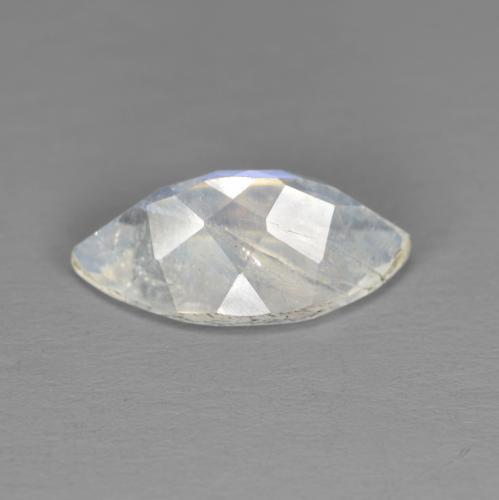 Piedra de luna arcoíris blanco natural de 2,62 ct, marquesa, translúcido