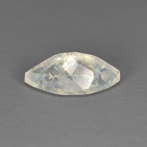 Piedra de luna arcoíris blanco natural de 1,73 ct, marquesa, translúcido