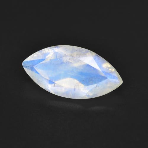 Piedra de luna arcoíris blanco natural de 2,52 ct, marquesa, transparente