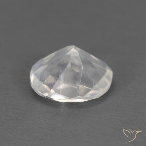 Piedra lunar arcoíris Blanco azulado natural de 1.02 ct, Ovalada, Transparente