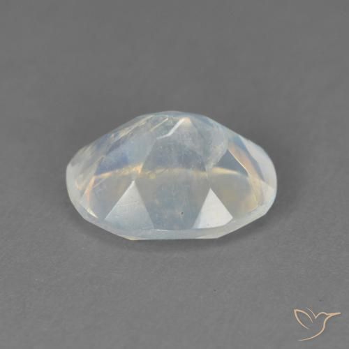 Piedra lunar arcoíris Blanco azulado natural de 1.91 ct, Ovalada, Transparente