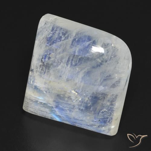 Piedra lunar arcoíris Blanco azulado natural de 15.23 ct, Elegante, Transparente