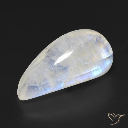 9.10ct Natural Blanco azulado Piedra lunar arcoíris, Elegante, Transparente