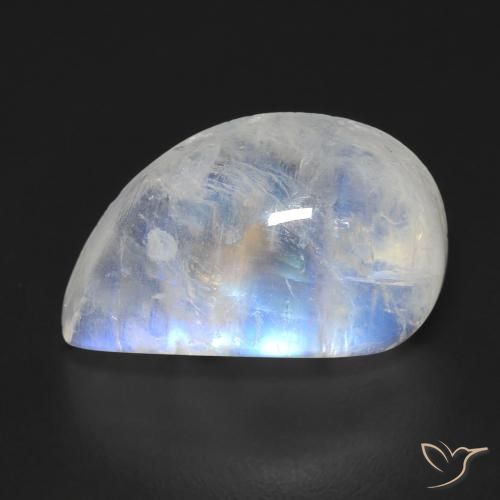 Piedra lunar arcoíris Blanco azulado natural de 9.35 ct, Elegante, Transparente