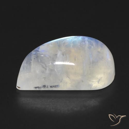 Piedra lunar arcoíris Blanco azulado natural de 9.35 ct, Elegante, Transparente