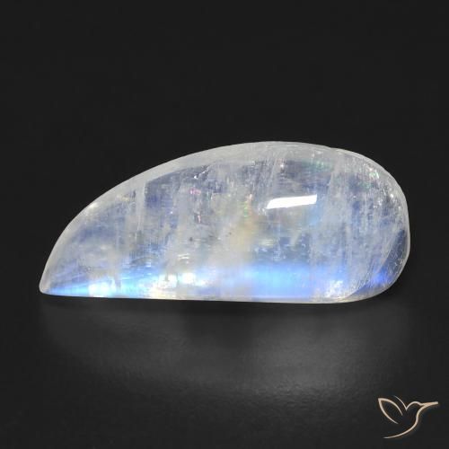 Piedra lunar arcoíris Blanco azulado natural de 6.69 ct, Elegante, Transparente