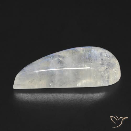 Piedra lunar arcoíris Blanco azulado natural de 6.69 ct, Elegante, Transparente
