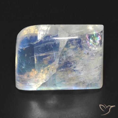 16.19ct Natural Blanco azulado Piedra lunar arcoíris, Elegante, Transparente