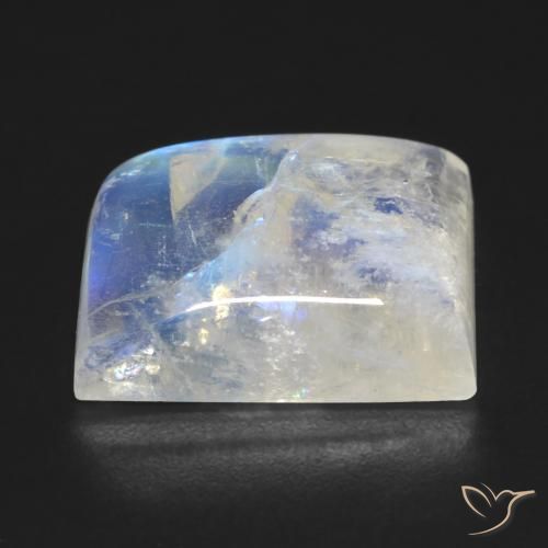 Piedra lunar arcoíris Blanco azulado natural de 16.19 ct, Elegante, Transparente