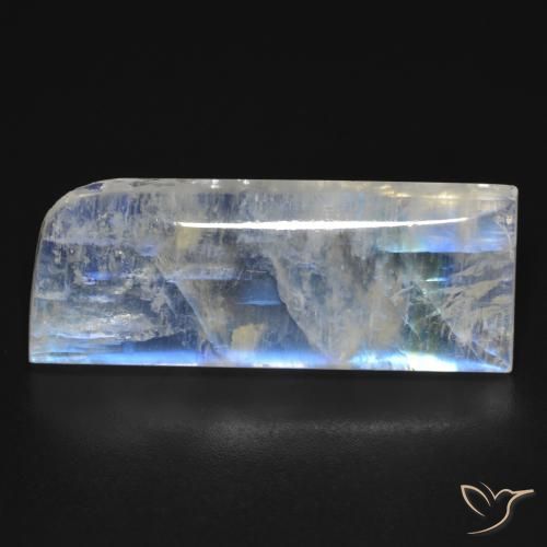 20.09ct Natural Blanco azulado Piedra lunar arcoíris, Elegante, Transparente