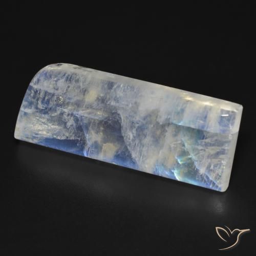 Piedra lunar arcoíris Blanco azulado natural de 20.09 ct, Elegante, Transparente
