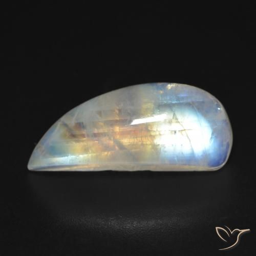 Piedra lunar arcoíris Blanco azulado natural de 9.83 ct, Elegante, Transparente