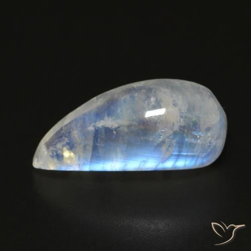10.24ct Natural Blanco azulado Piedra lunar arcoíris, Elegante, Transparente