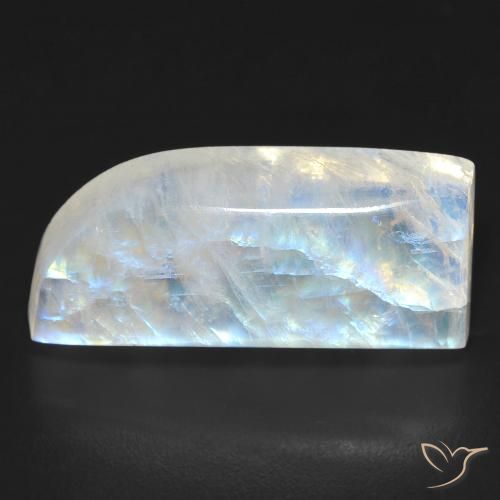 14.33ct Natural Blanco azulado Piedra lunar arcoíris, Elegante, Transparente