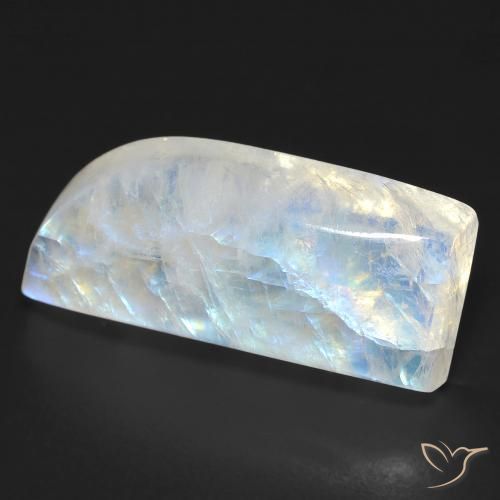 Piedra lunar arcoíris Blanco azulado natural de 14.33 ct, Elegante, Transparente