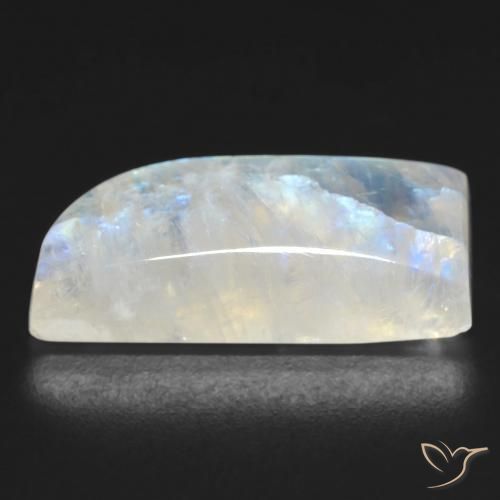 Piedra lunar arcoíris Blanco azulado natural de 14.33 ct, Elegante, Transparente