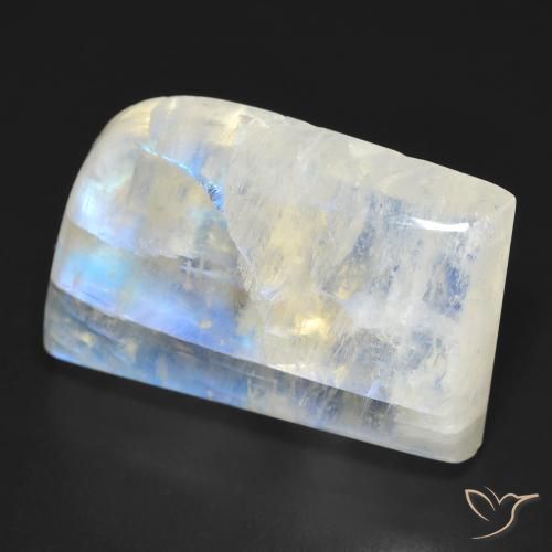 Piedra lunar arcoíris Blanco azulado natural de 20.62 ct, Elegante, Transparente