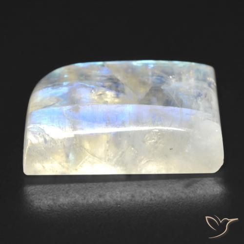 Piedra lunar arcoíris Blanco azulado natural de 20.62 ct, Elegante, Transparente