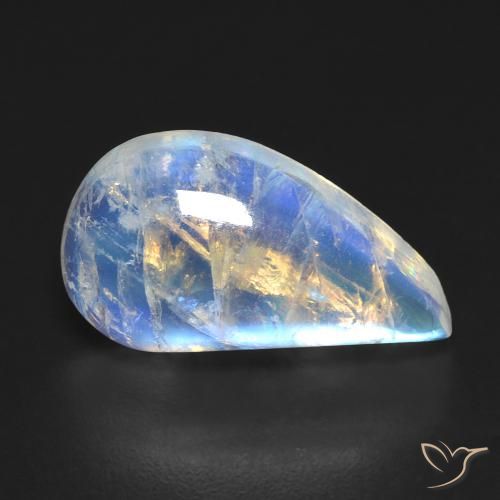 Piedra lunar arcoíris Blanco azulado natural de 8.58 ct, Elegante, Transparente