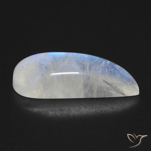 Piedra lunar arcoíris Blanco azulado natural de 8.00 ct, Elegante, Transparente